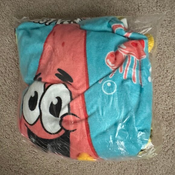 New 2-Piece SpongeBob Squarepants Bath Towel & Washable Scrubby Kids - Picture 2 of 2